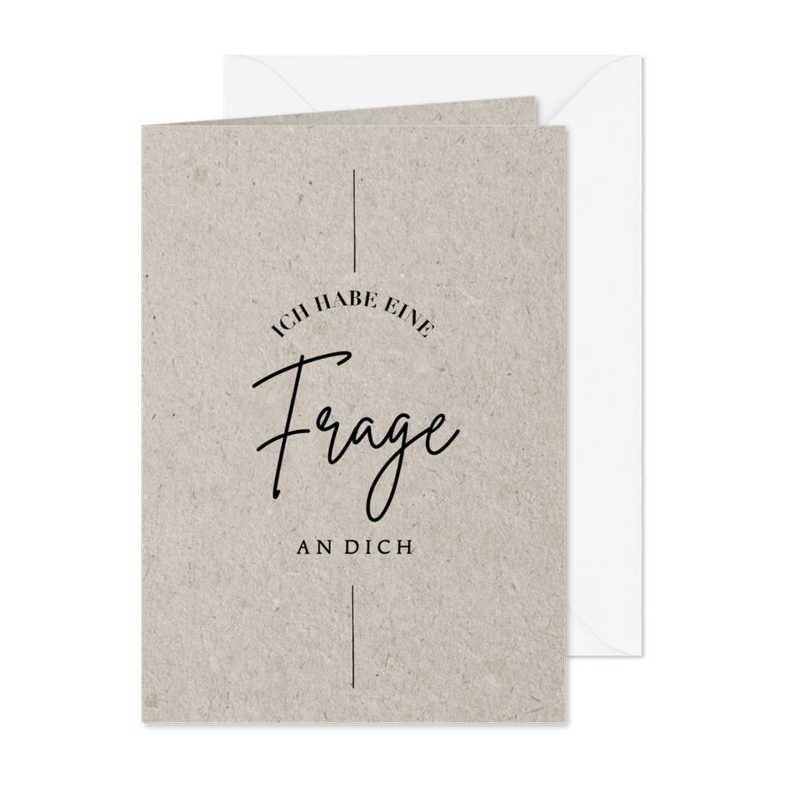 Eine Frage an den Trauzeugen - Karte im Kartonlook - Karteneindruck
