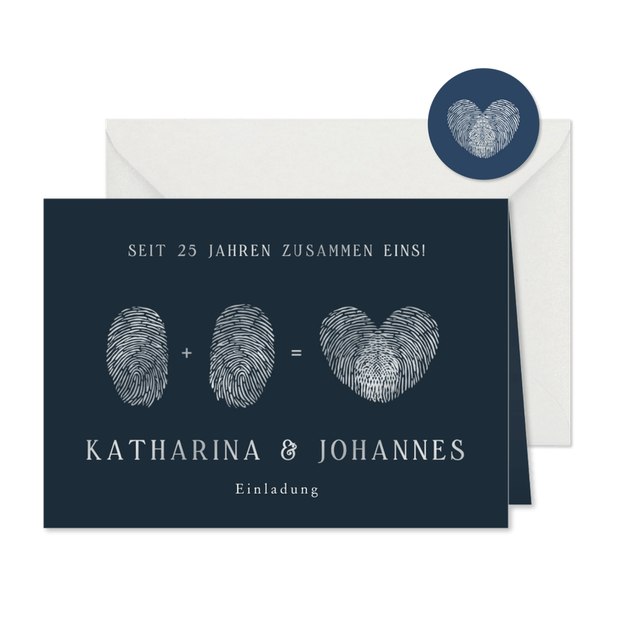 Einladung 25. Jubiläum Partnerschaft - Karteneindruck
