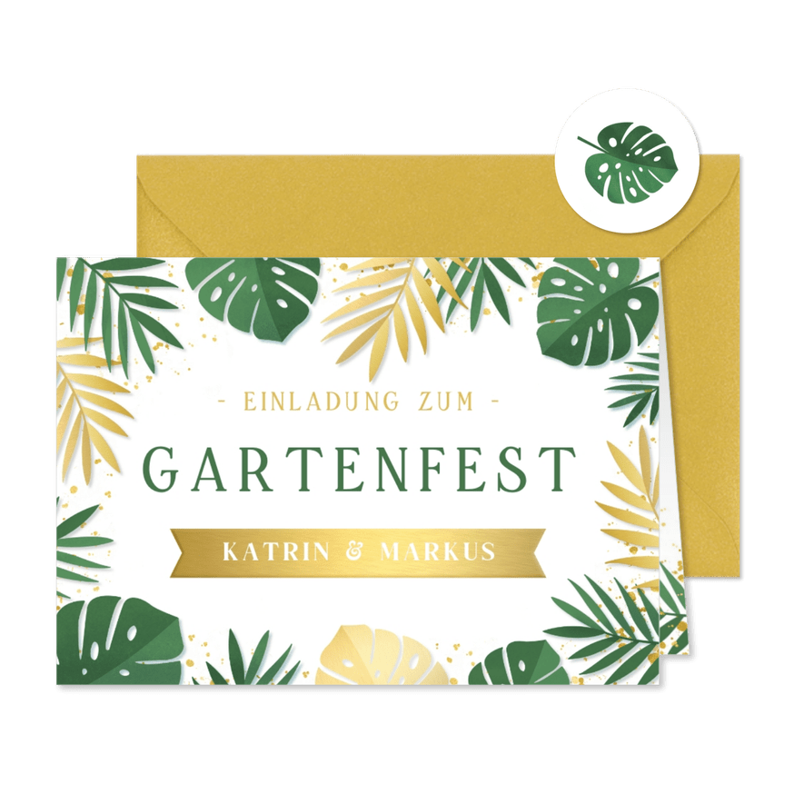 Einladung Gartenfest botanisch - Karteneindruck