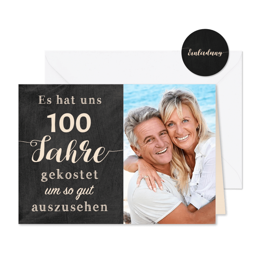 Einladung Gemeinsam Gut aussehen 100 - Karteneindruck
