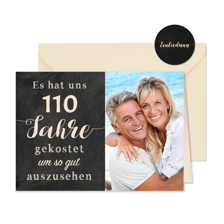 Einladung Gemeinsam Gut aussehen 110 - Karteneindruck