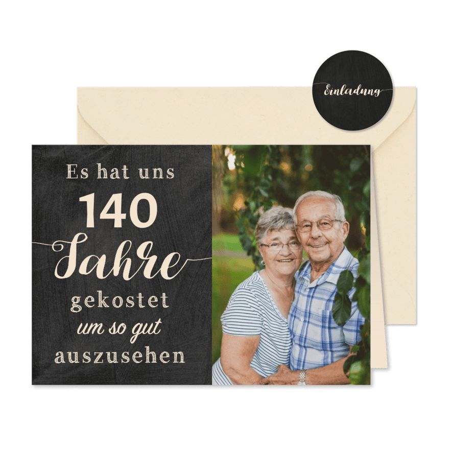 Einladung Gemeinsam Gut aussehen 140 - Karteneindruck