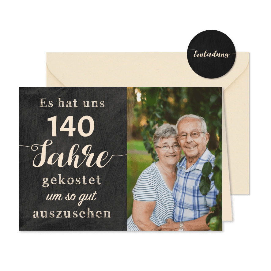 Einladung Gemeinsam Gut aussehen 140 - Karteneindruck