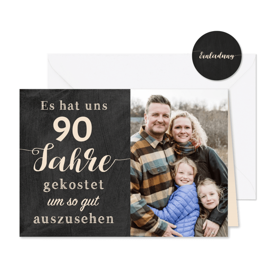 Einladung Gemeinsam Gut aussehen 90 - Karteneindruck