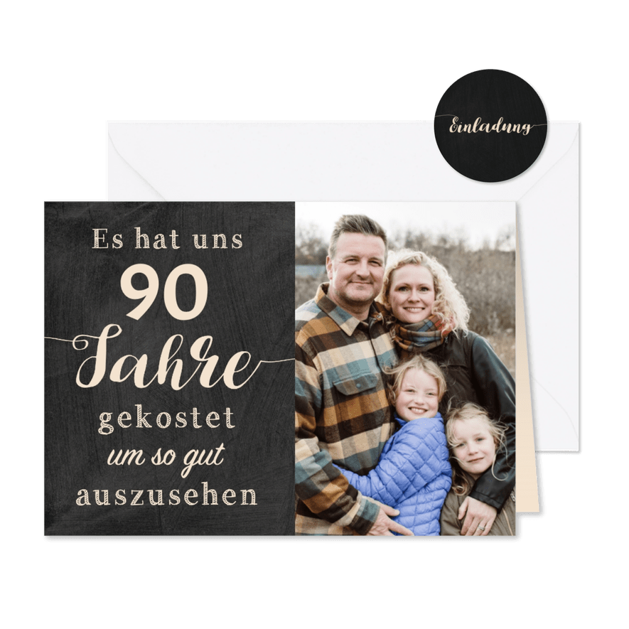 Einladung Gemeinsam Gut aussehen 90 - Karteneindruck