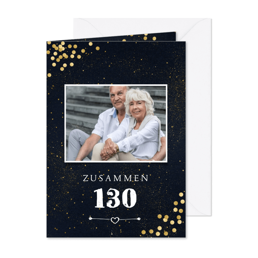 Einladung gemeinsamer Geburtstag mit Sternchen - Karteneindruck