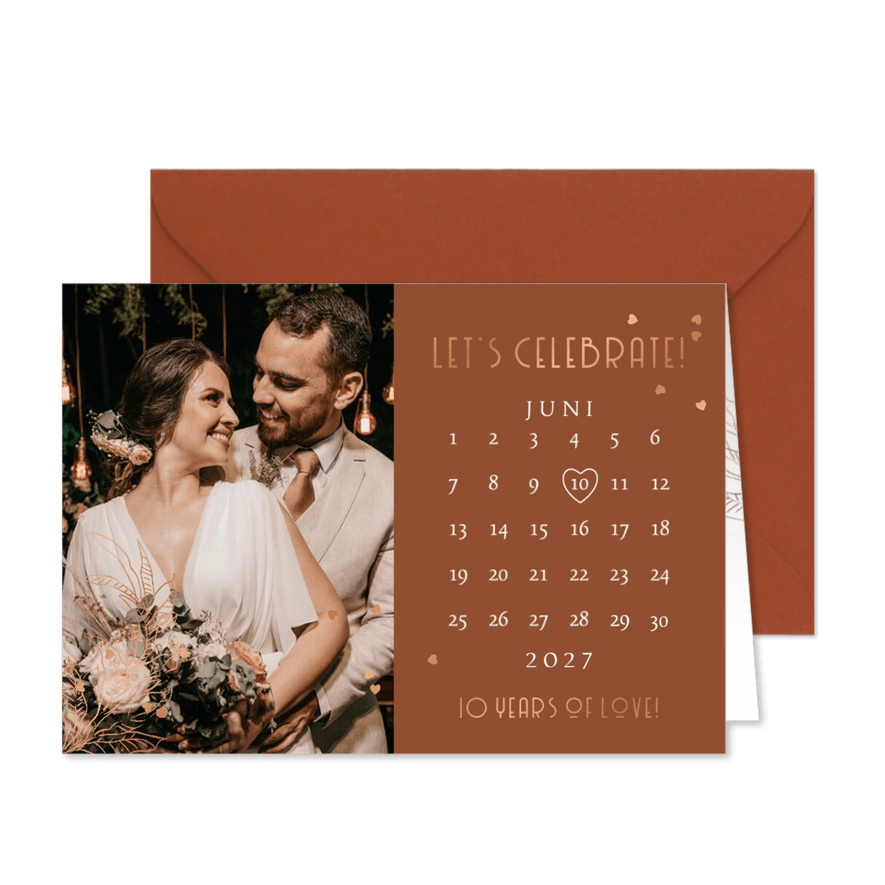 Einladung Hochzeitsjubiläum Foto & Kalender - Karteneindruck