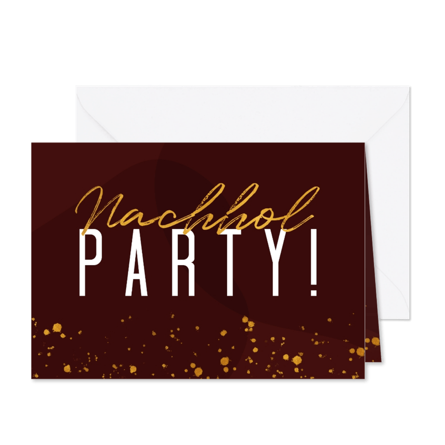 Einladung Nachholparty - Karteneindruck