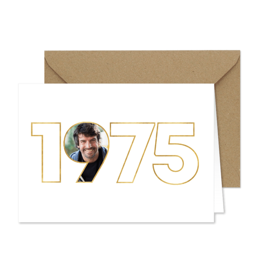 Einladung zum Geburtstag 1975 Jahrgang - Karteneindruck