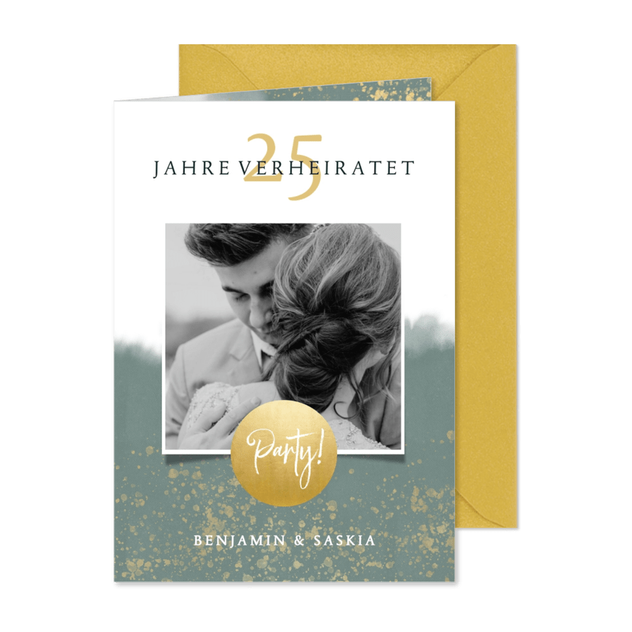 Einladung zur Jubiläumsfeier mit Foto - Karteneindruck