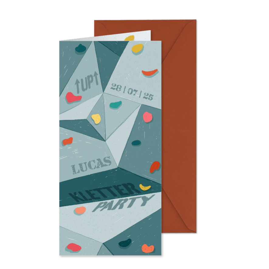 Einladung zur Kletter-Party 12. Geburtstag - Karteneindruck