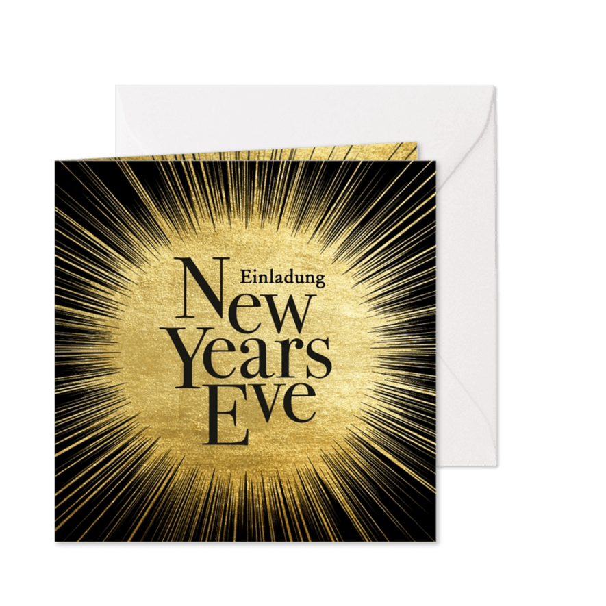 Einladung zur Neujahrsparty 'New Year's Eve' - Karteneindruck
