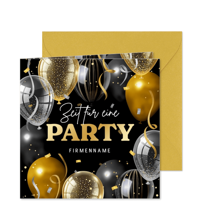 Einladungskarte Firmenfeier Jubiläum Party - Kartenvorschau
