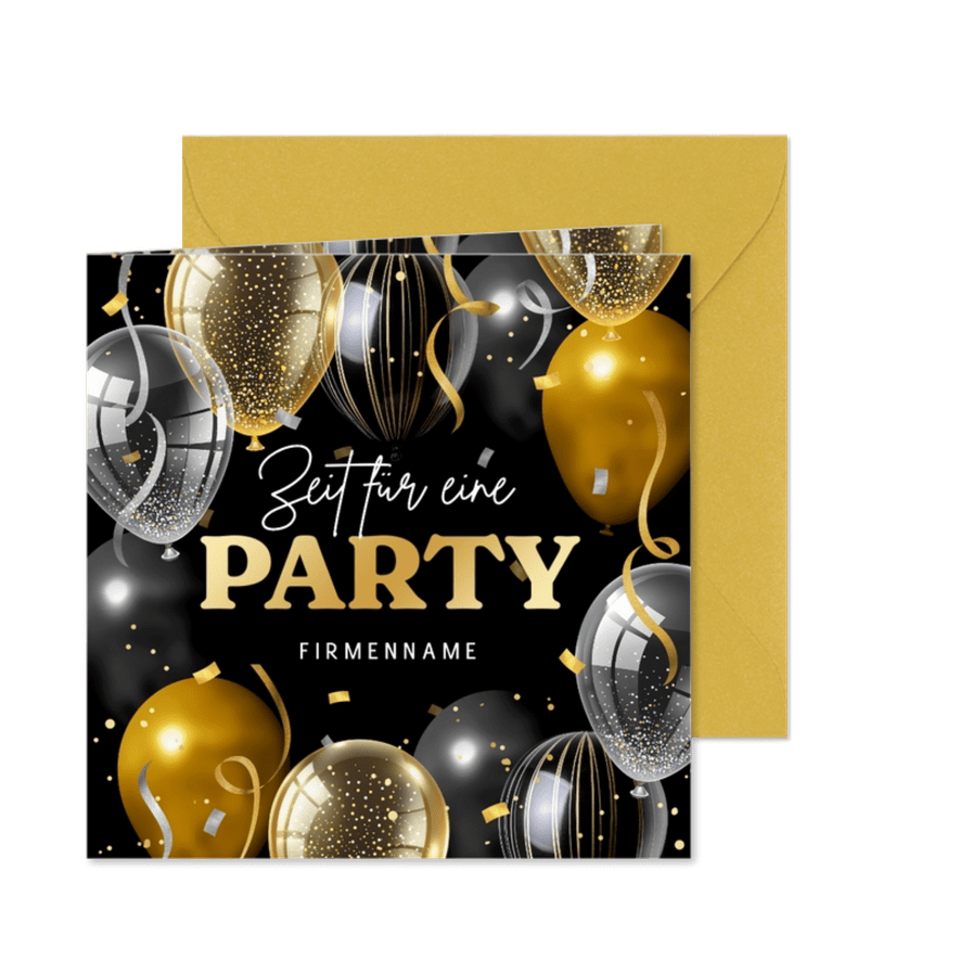 Einladungskarte Firmenfeier Jubiläum Party - Karteneindruck