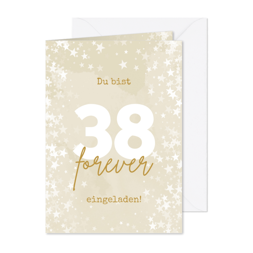 Einladungskarte Geburtstag mit großer Zahl - Karteneindruck
