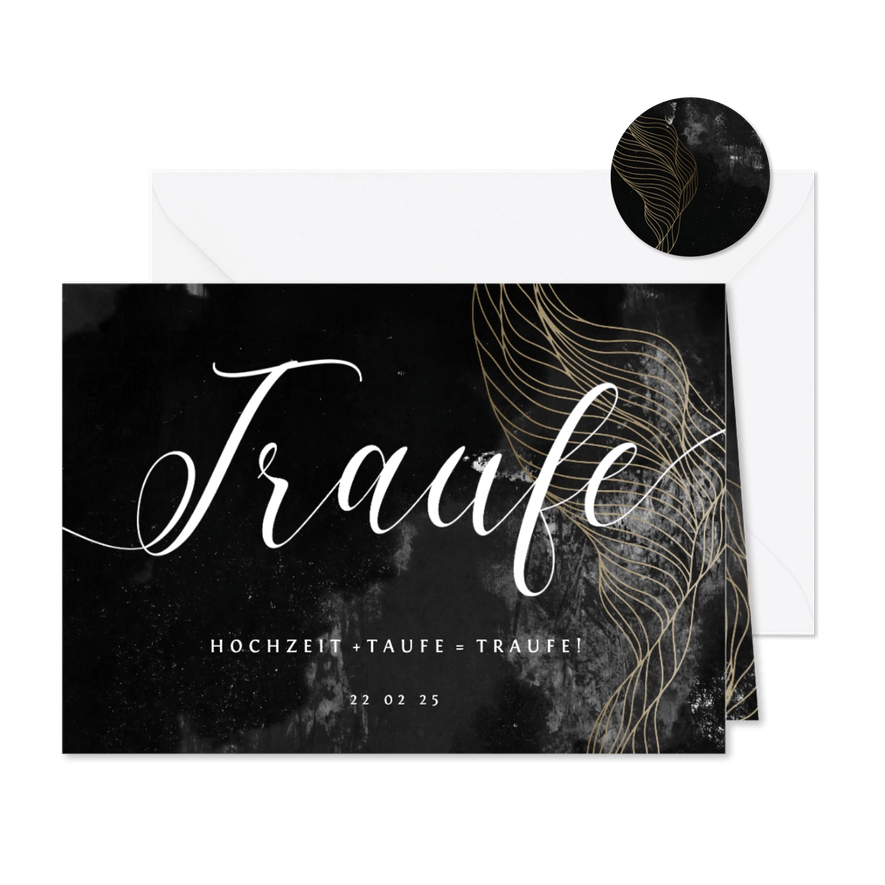 Einladungskarte 'Traufe' elegant-industriell - Karteneindruck