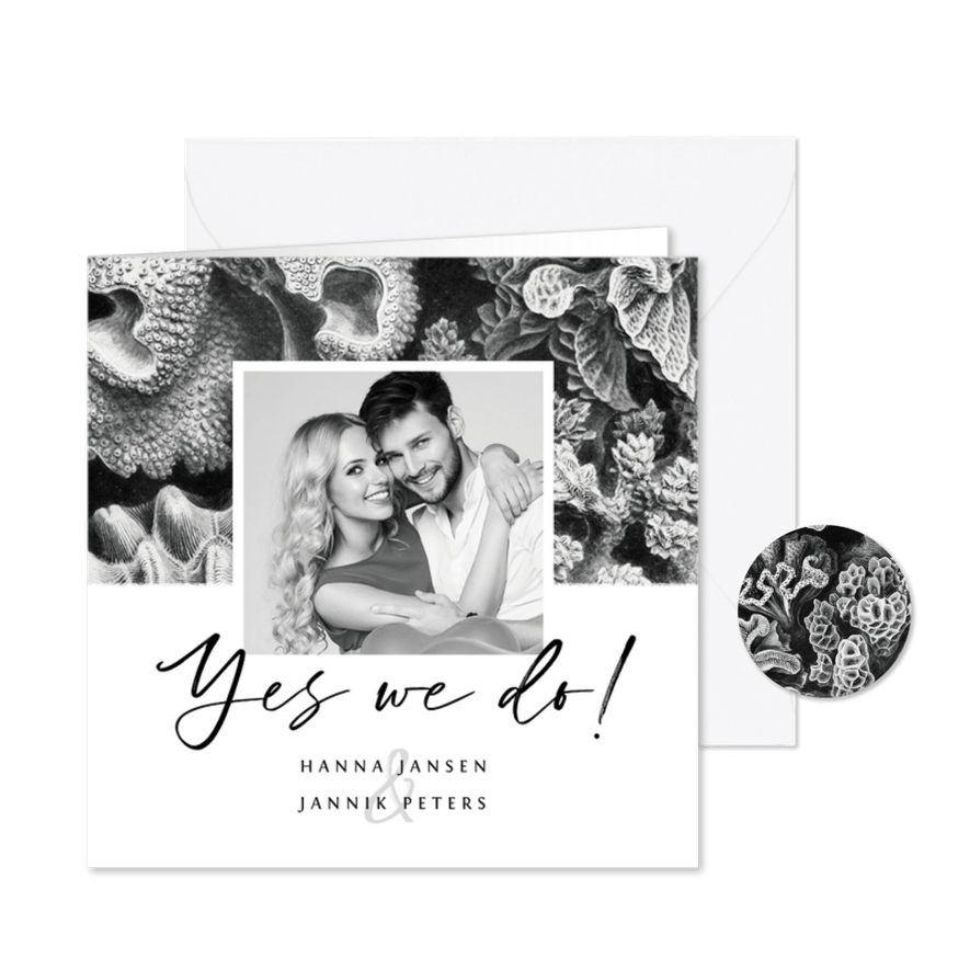 Einladungskarte 'yes we do' Foto und Unterwasserwelt - Karteneindruck