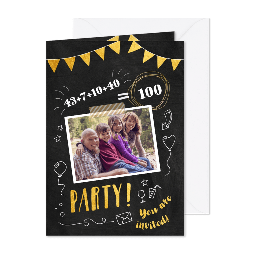 Einladungskarte zum Familiengeburtstag - Karteneindruck
