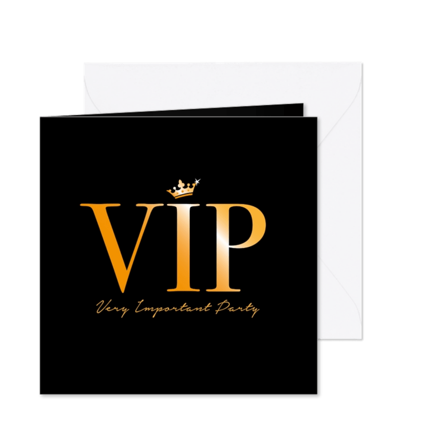 Einladungskarte zum Geburtstag VIP Party - Karteneindruck