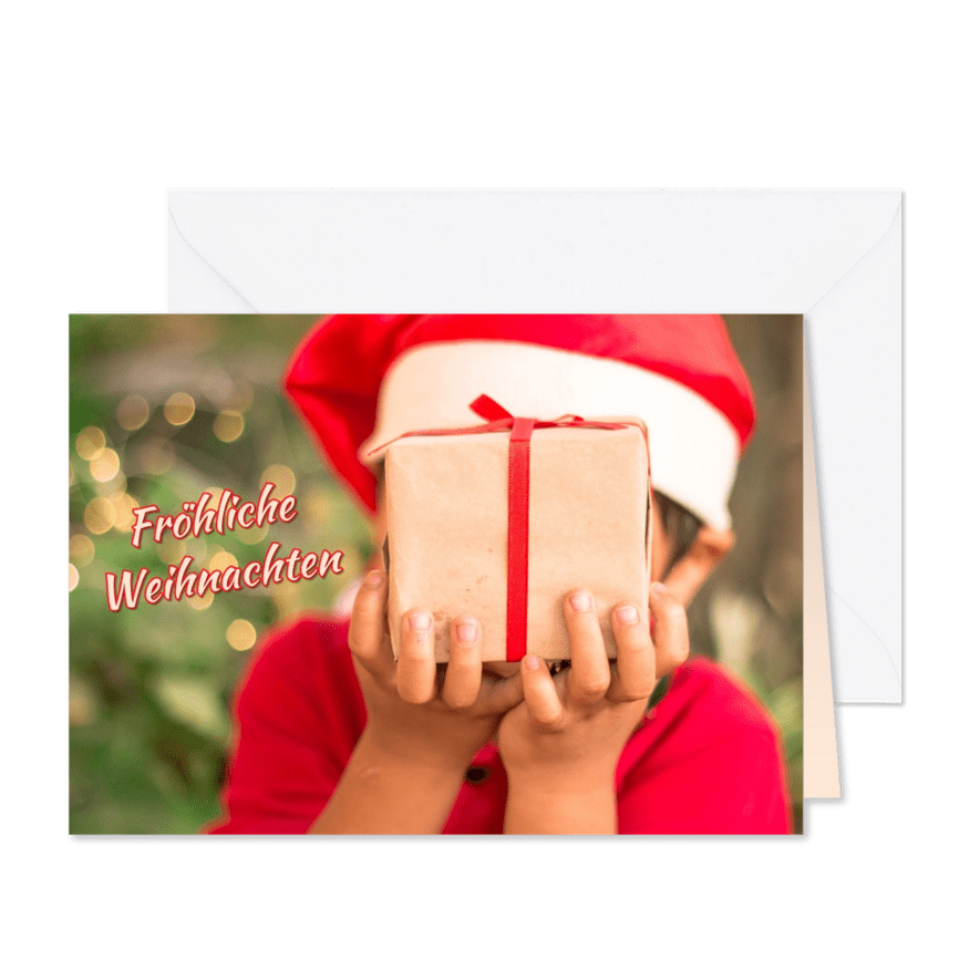 Fair Trade Weihnachtskarte geschäftlich mit Geschenk - Karteneindruck