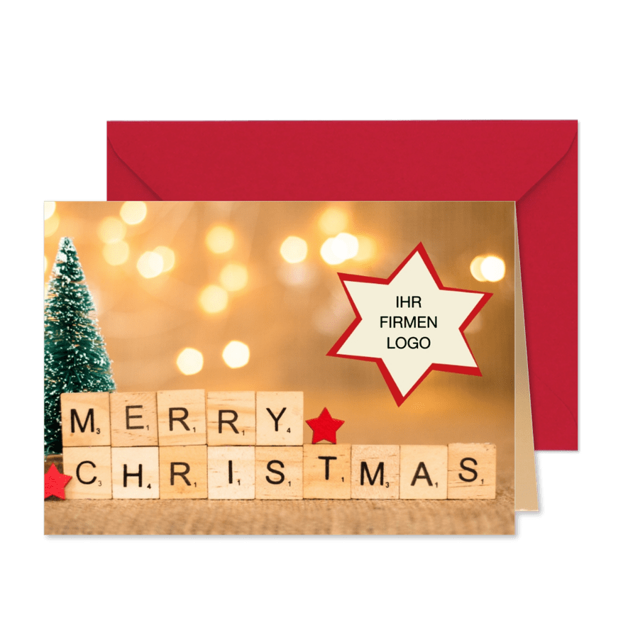 FairTrade-Weihnachtskarte Merry Christmas, geschäftlich - Karteneindruck
