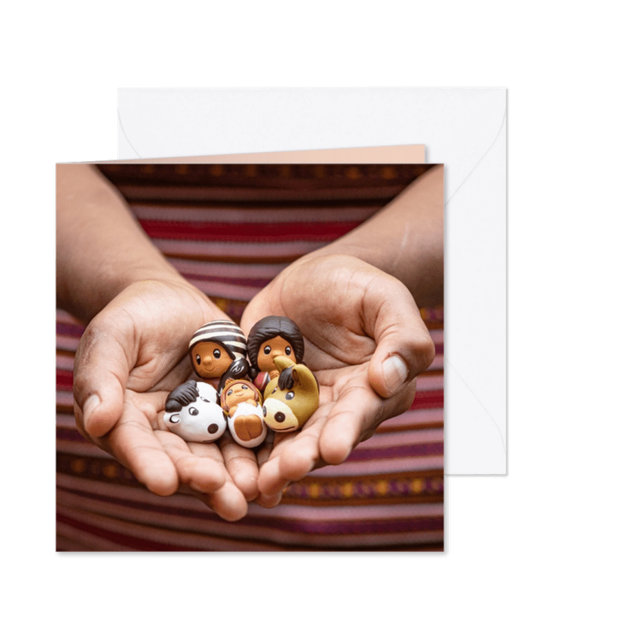 FairTrade-Weihnachtskarte mit Weihnachtsgrippe, geschäftlich - Karteneindruck