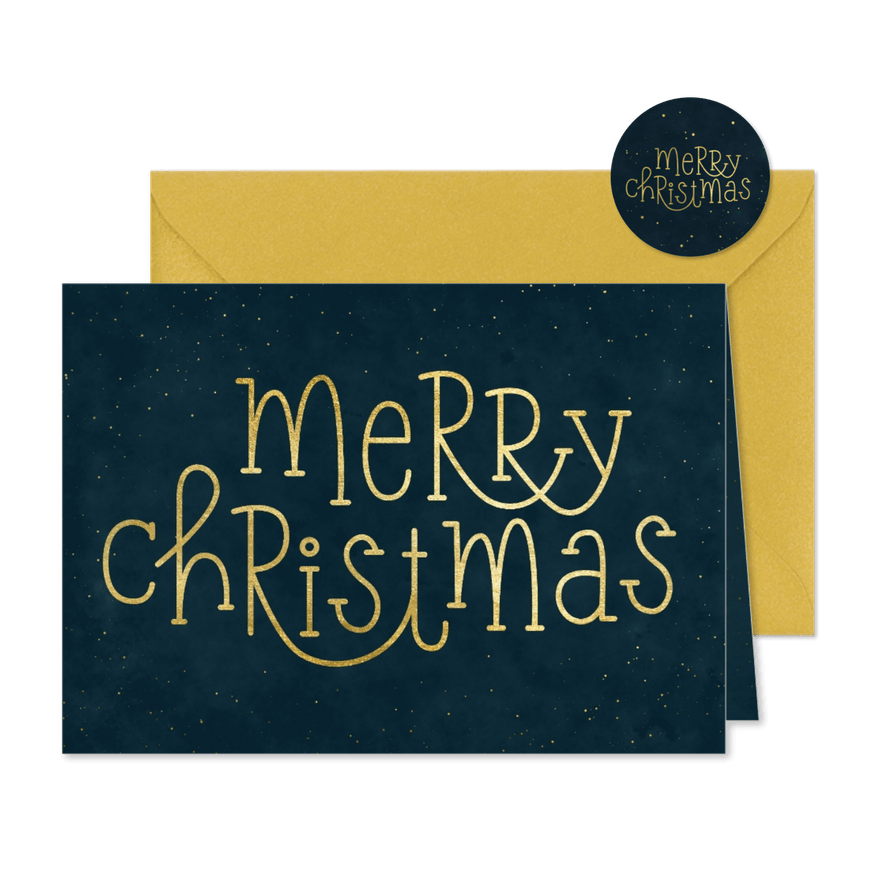 Firmen-Weihnachtskarte Merry Christmas - Kartenvorschau
