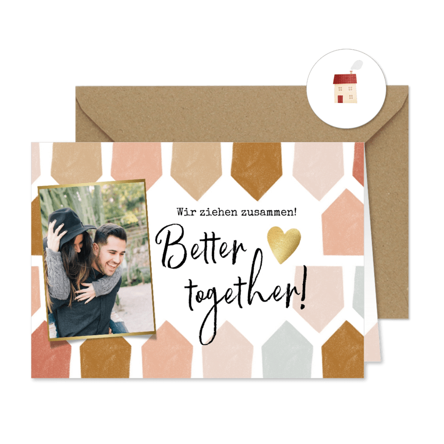 Foto-Einladung zur Einweihung 'Better together' - Karteneindruck