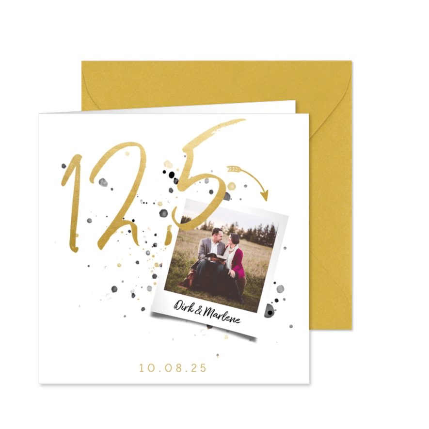 Foto-Einladungskarte 12,5 Jahre verheiratet - Karteneindruck