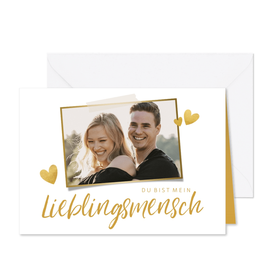 Foto-Grußkarte 'Du bist mein Lieblingsmensch' - Karteneindruck
