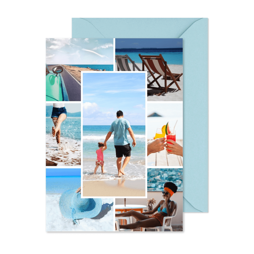 Foto-Grußkarte sieben Fotos - Karteneindruck