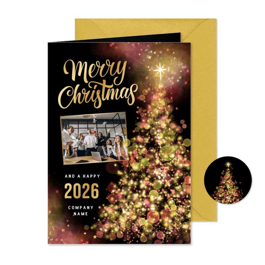 Foto-Karte geschäftliche Weihnachtsgrüße international - Karteneindruck