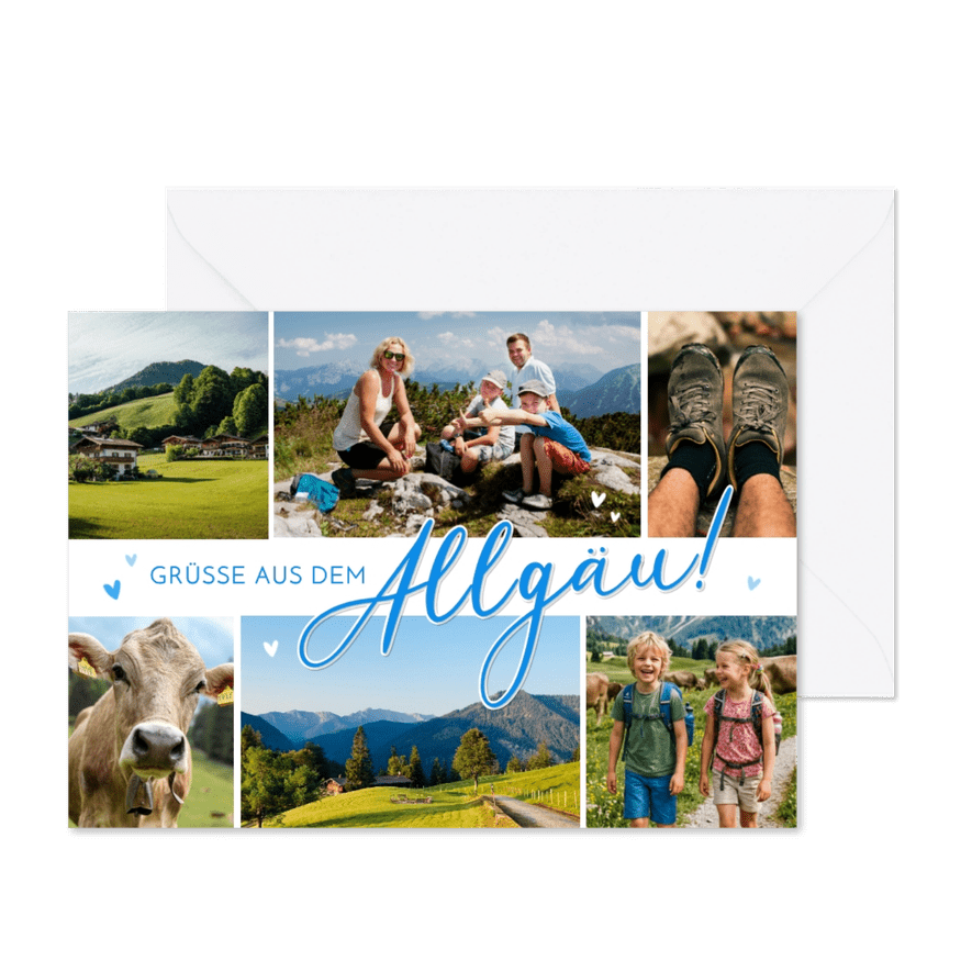 Foto-Postkarte Grüße aus dem Allgäu - Kartenvorschau