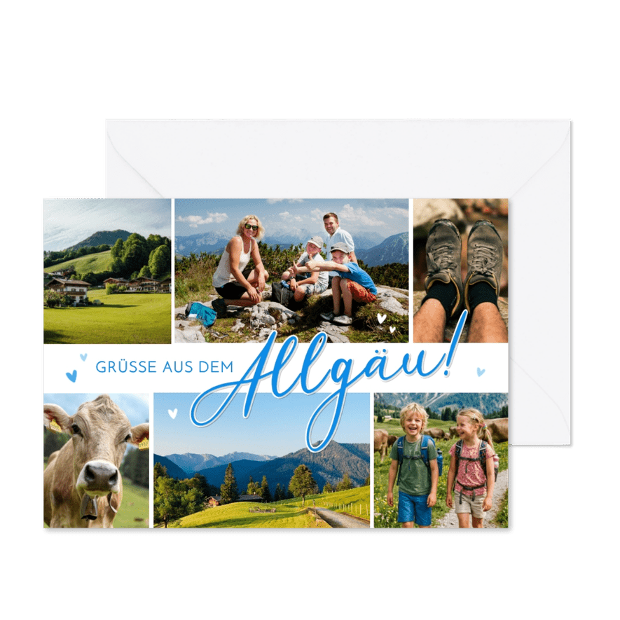 Foto-Postkarte Grüße aus dem Allgäu - Kartenvorschau

