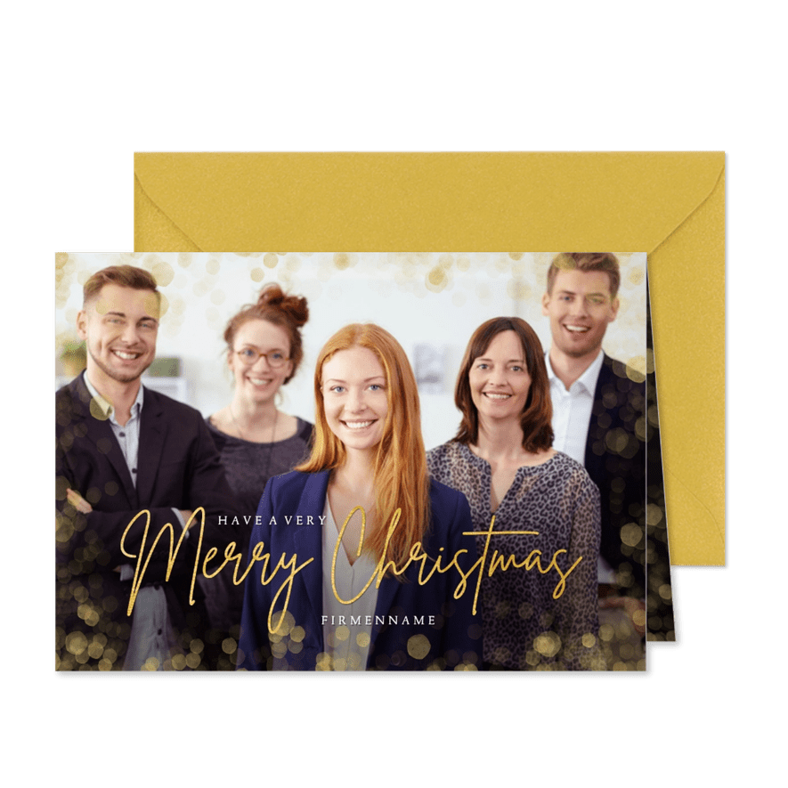 Foto-Weihnachtskarte geschäftlich - Karteneindruck