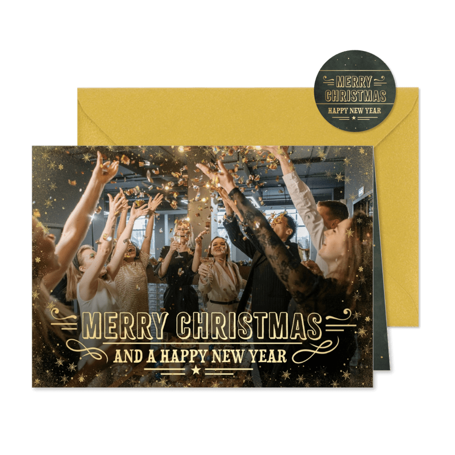 Foto-Weihnachtskarte 'Merry Christmas' geschäftlich - Karteneindruck
