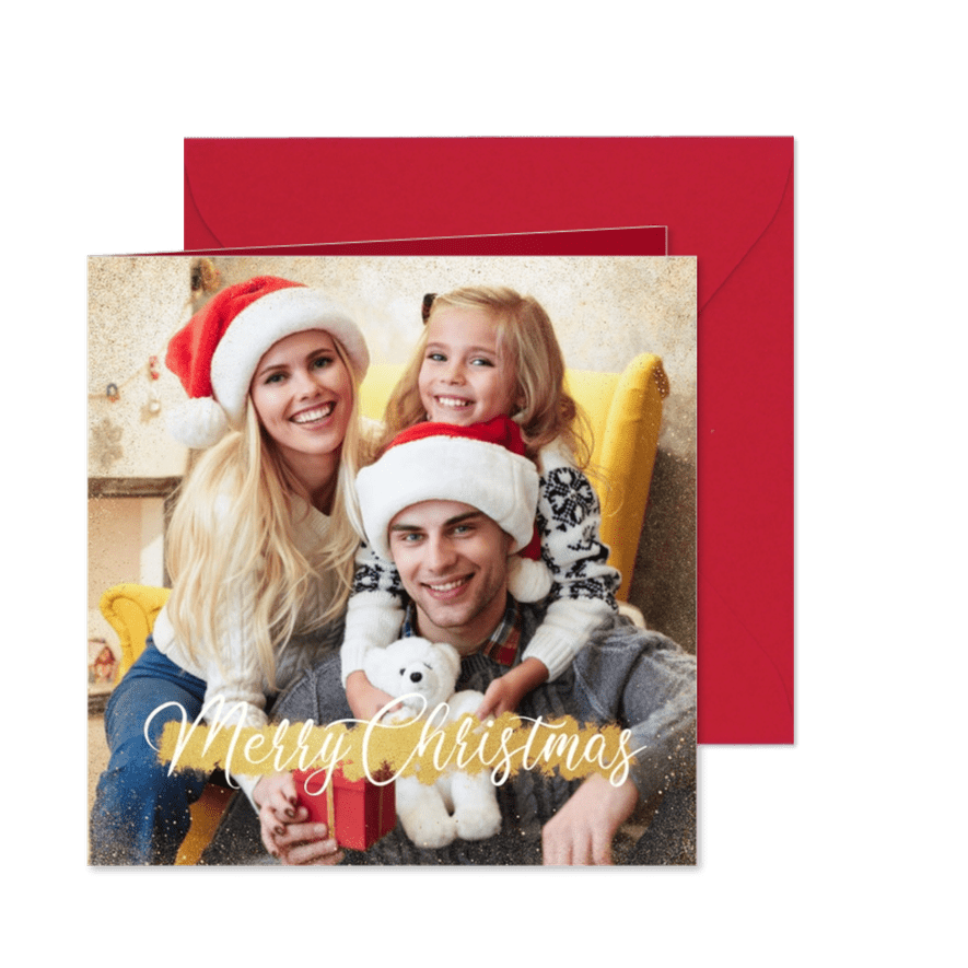 Foto-Weihnachtskarte 'Merry Christmas' - Karteneindruck
