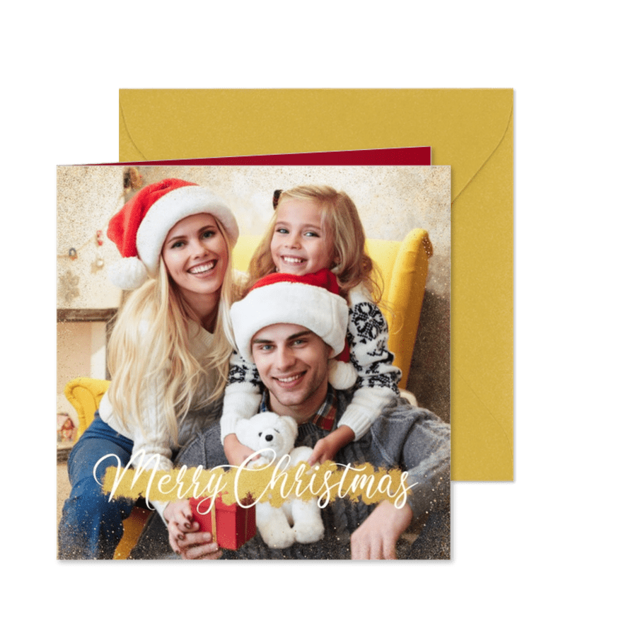 Foto-Weihnachtskarte 'Merry Christmas' - Karteneindruck