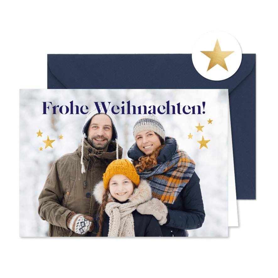 Foto-Weihnachtskarte Sternchen - Karteneindruck
