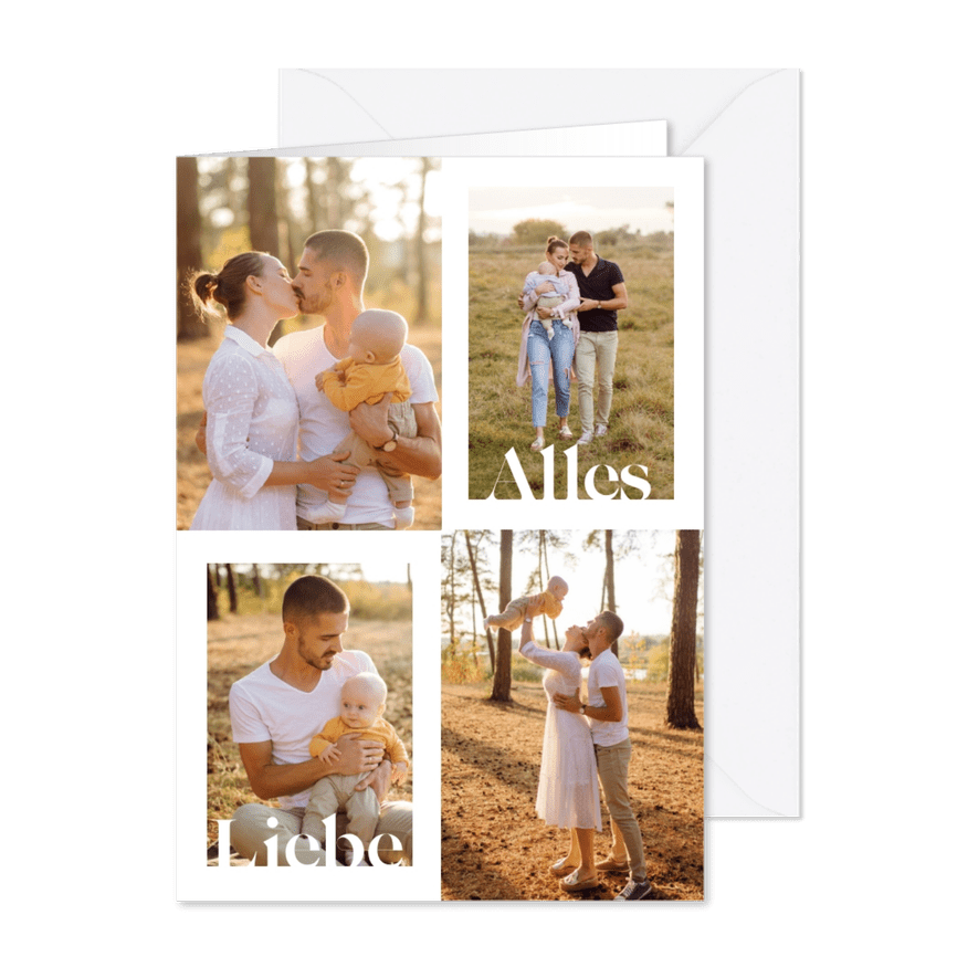 Fotocollage für Foto-Grüße - Karteneindruck
