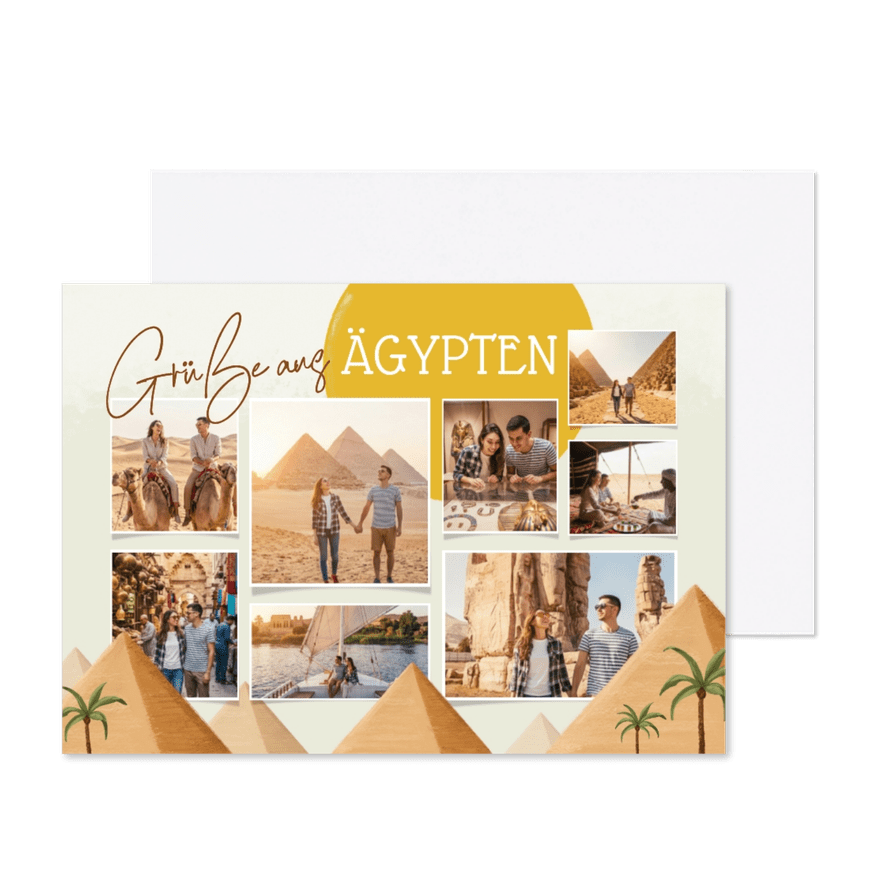 Fotocollage-Karte Grüße Ägypten - Kartenvorschau
