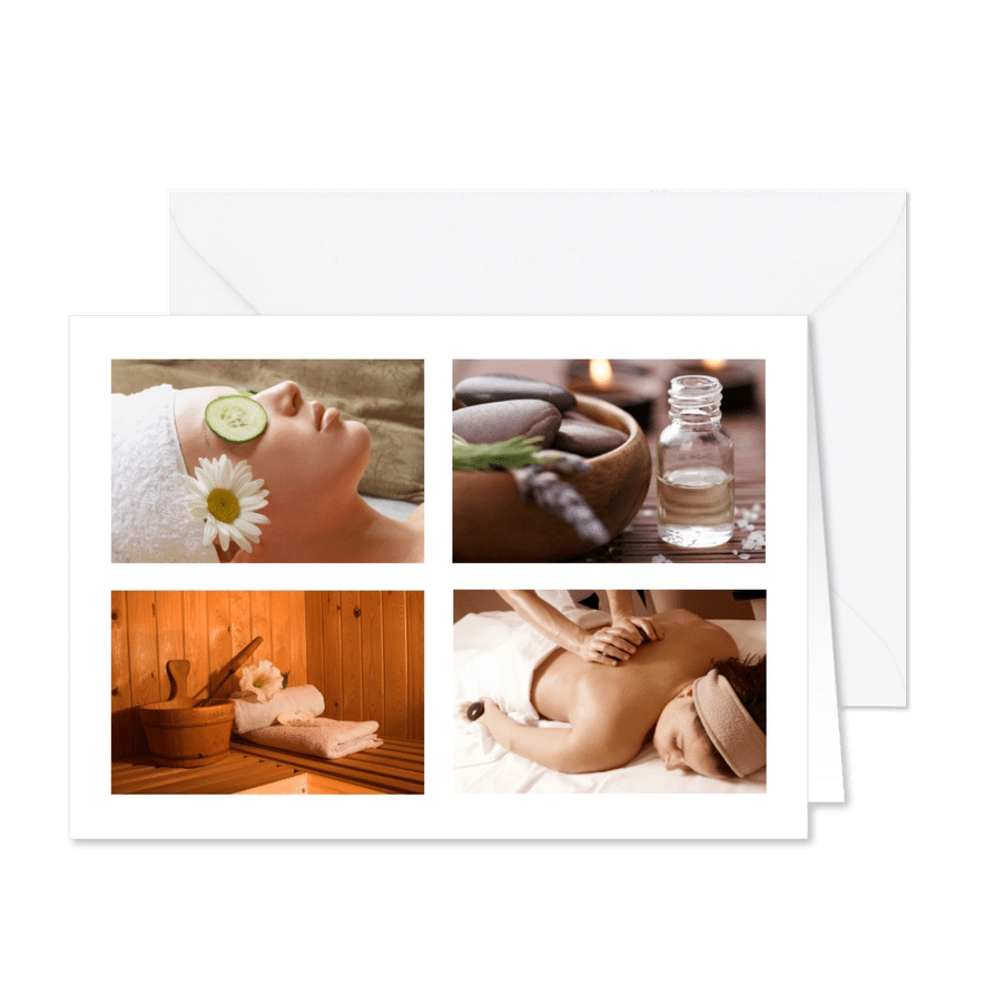 Fotocollagekarte mit vier Fotos - Kartenvorschau