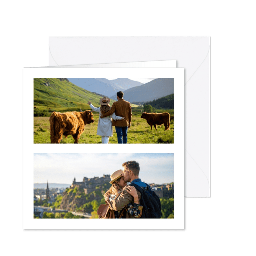 Fotocollagekarte Quadrat 2 Fotos einfach Natur - Kartenvorschau