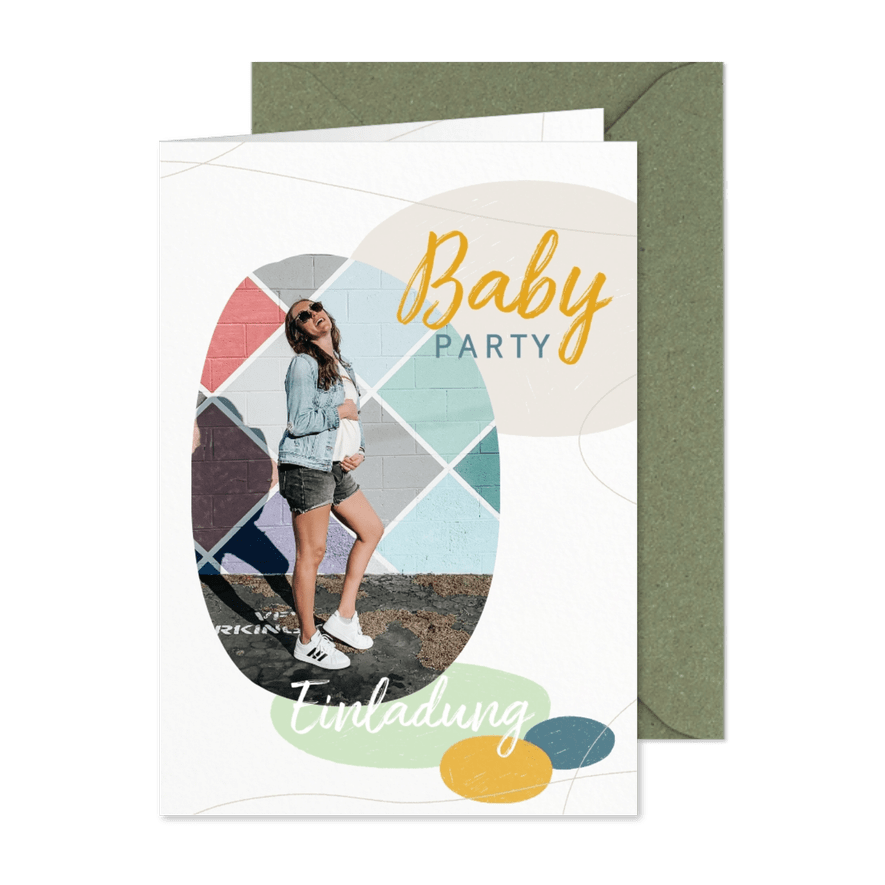 Fotoeinladung zur Babyparty - Junge - Karteneindruck