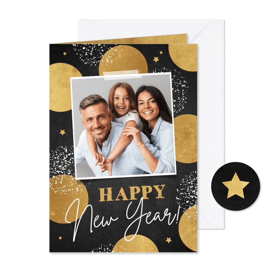 Fotogrußkarte Neujahr - Karteneindruck