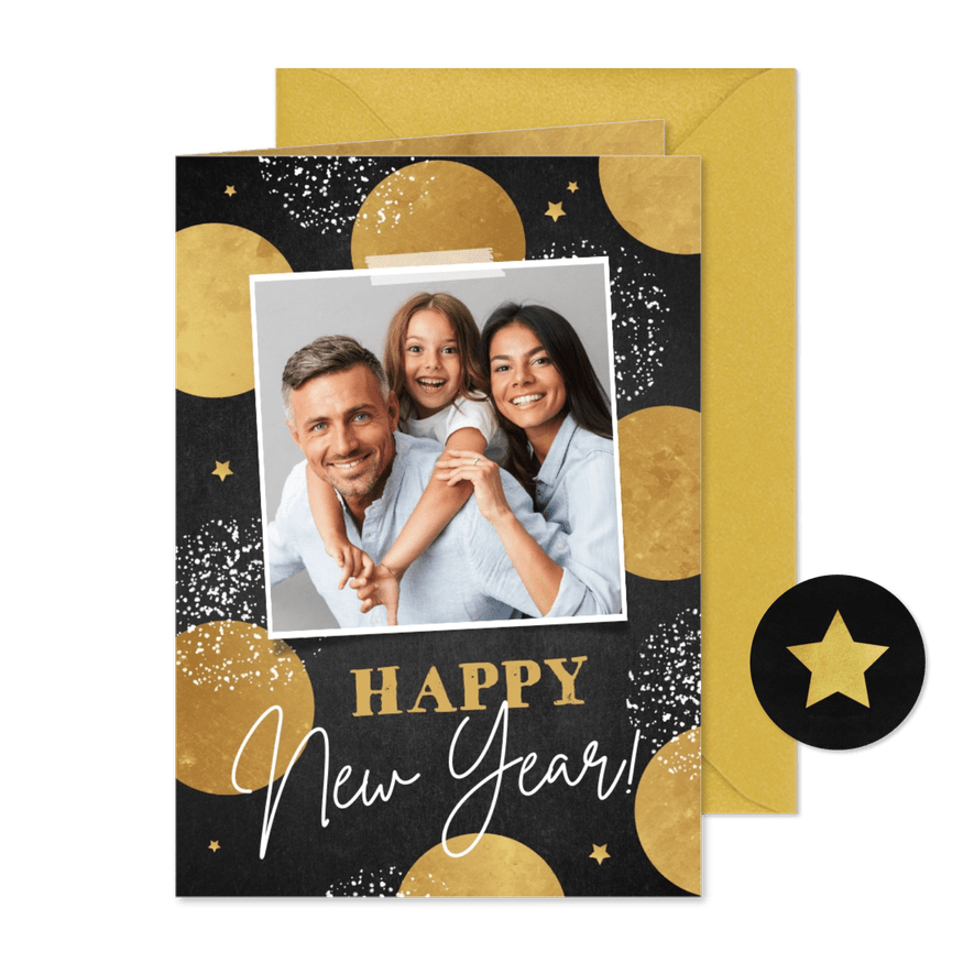 Fotogrußkarte Neujahr - Karteneindruck
