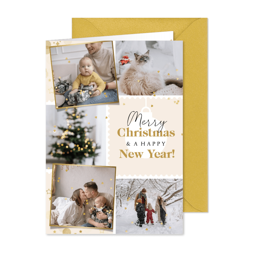 Fotogrußkarte Weihnachten 'Merry Christmas' - Kartenvorschau

