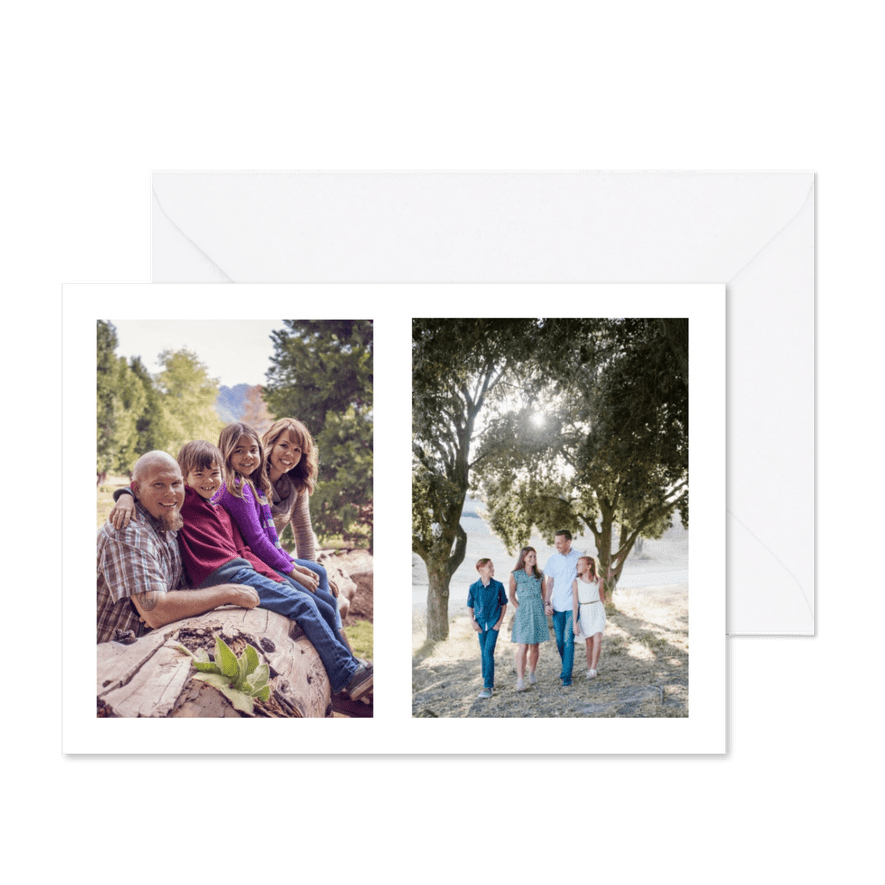 Fotokarte 2 Fotos einfach Querformat - Kartenvorschau