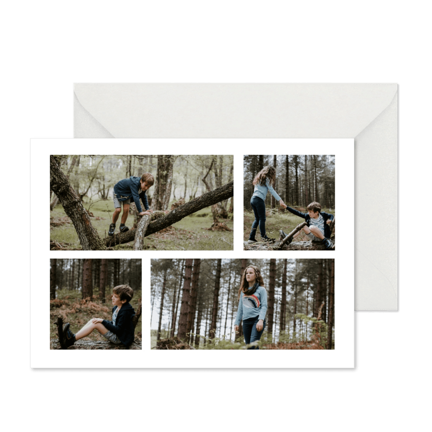 Fotokarte Collage vier Fotos - Karteneindruck
