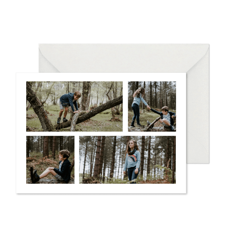 Fotokarte Collage vier Fotos - Kartenvorschau